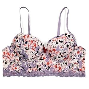 Adore Me Balconette Boned Floral Pushup Bra 38B